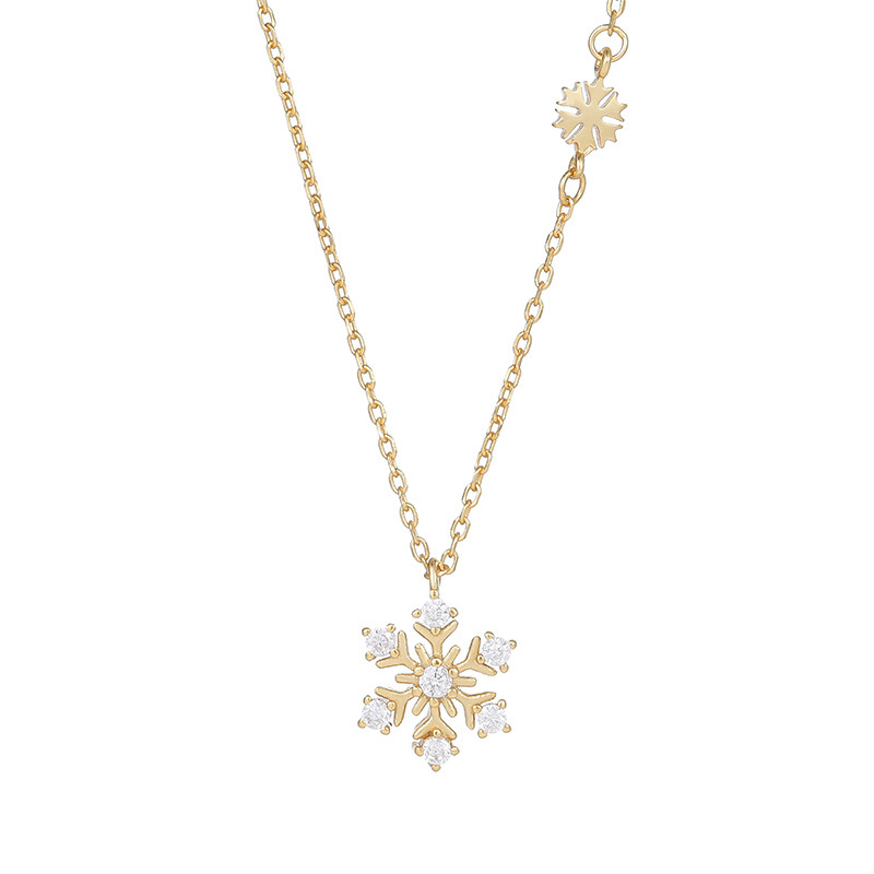 S925 Sterling Silver Snowflake Necklace - Image 4