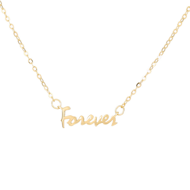 S925 Sterling Silver "Forever" Letter Necklace - Image 4