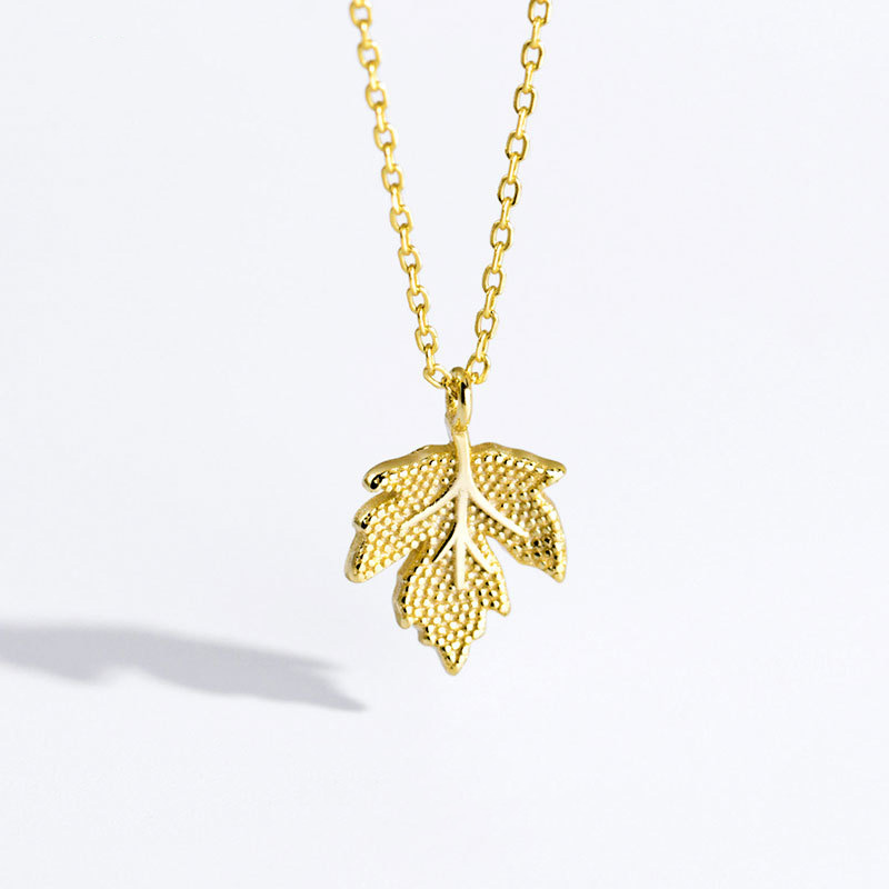 S925 Sterling Silver Maple Leaf Necklace