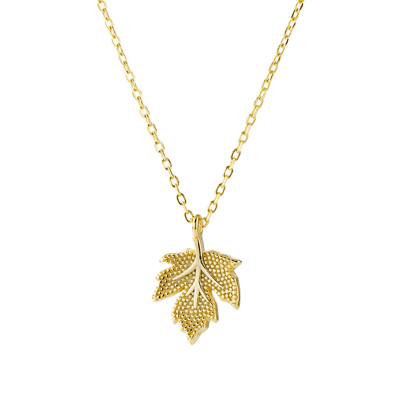 S925 Sterling Silver Maple Leaf Necklace - Image 4