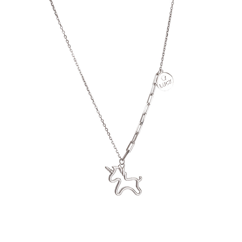 S925 Sterling Silver Lucky Unicorn Necklace - Image 4