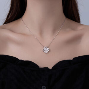 S925 Sterling Silver Four-Leaf Clover Necklace