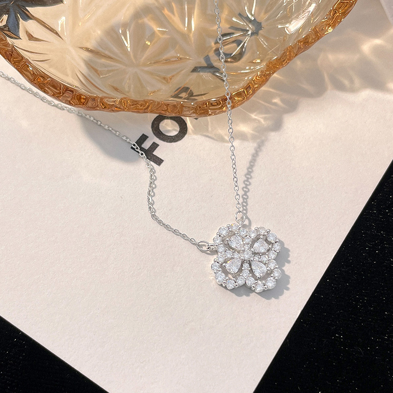 S925 Sterling Silver Four-Leaf Clover Necklace - Image 3