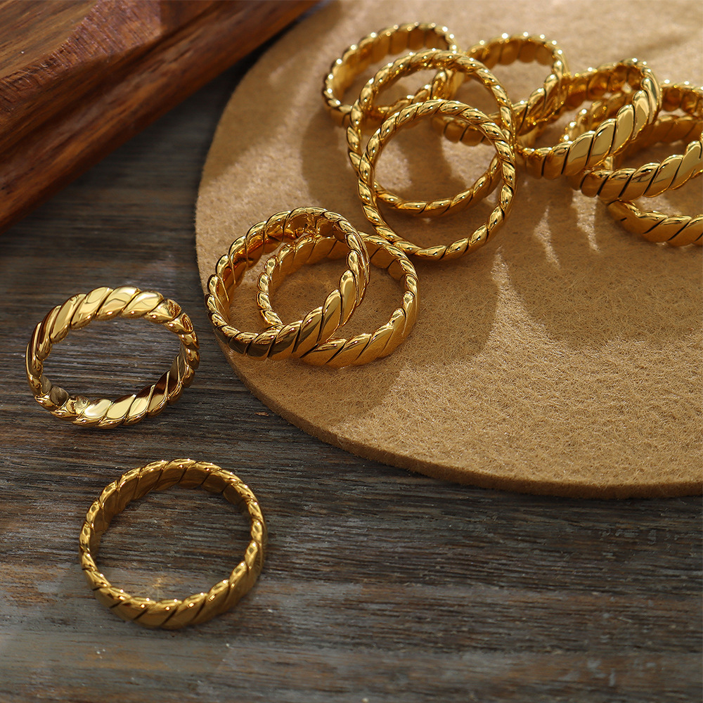 Titanium Steel Minimalist Geometric Vintage Ring