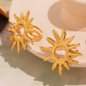 Stainless Steel Sunflower Ring