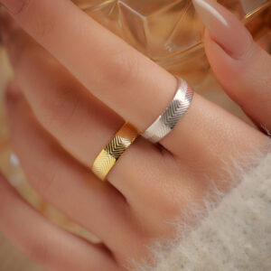 S925 Sterling Silver Minimalist Feather Ring