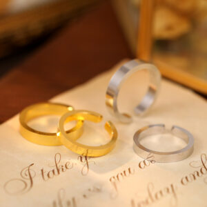 S925 Sterling Silver Plain Polished Couple Rings