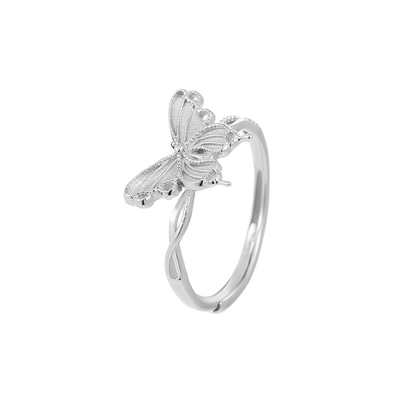 S999 Fine Silver Butterfly Ring - Image 4
