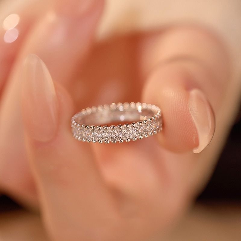 S925 Sterling Silver Pavé Bezel Edge Ring - Image 2