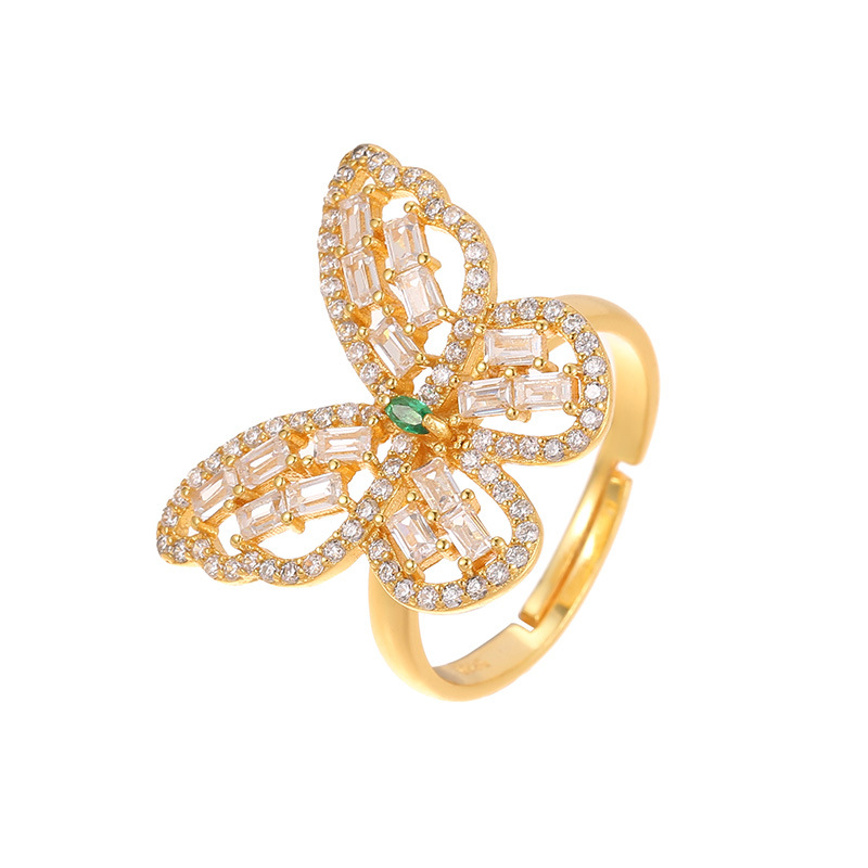 S925 Sterling Silver Butterfly Zircon Ring - Image 4