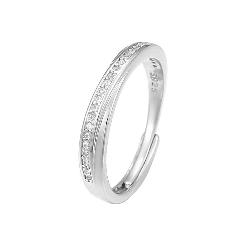 S925 Sterling Silver Minimalist Möbius Couple Rings - Image 4