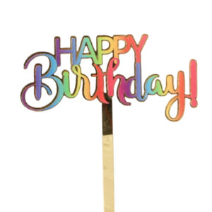 1.3MM thickness, acrylic width about 9CMUV color printed happy birthday cake decoration8