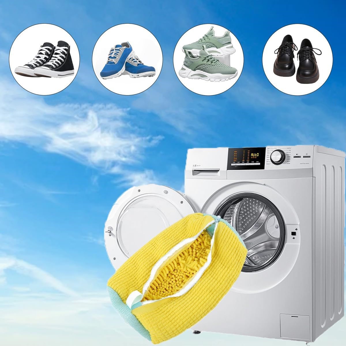 Shoe Washing Bags for Washing Machine  Anti-Deformation Laundry Mesh Bag for Sneakers - Image 2