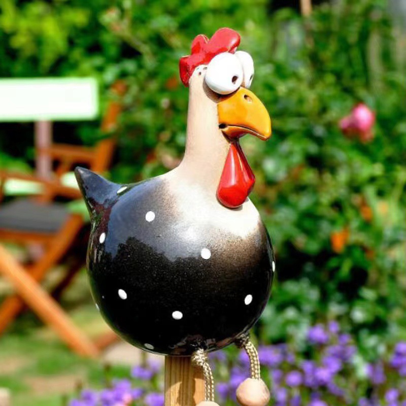 Funny Hanging Chicken Garden Ornament - Spring Yard Decor - Image 2