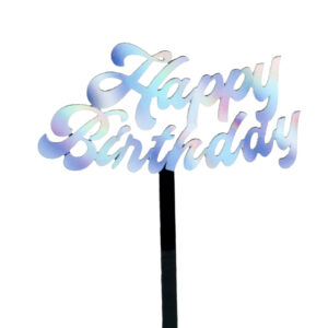 1.3MM thickness, acrylic width about 9CMUV color printed happy birthday cake decoration7