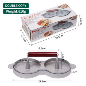Double-ended hamburger press