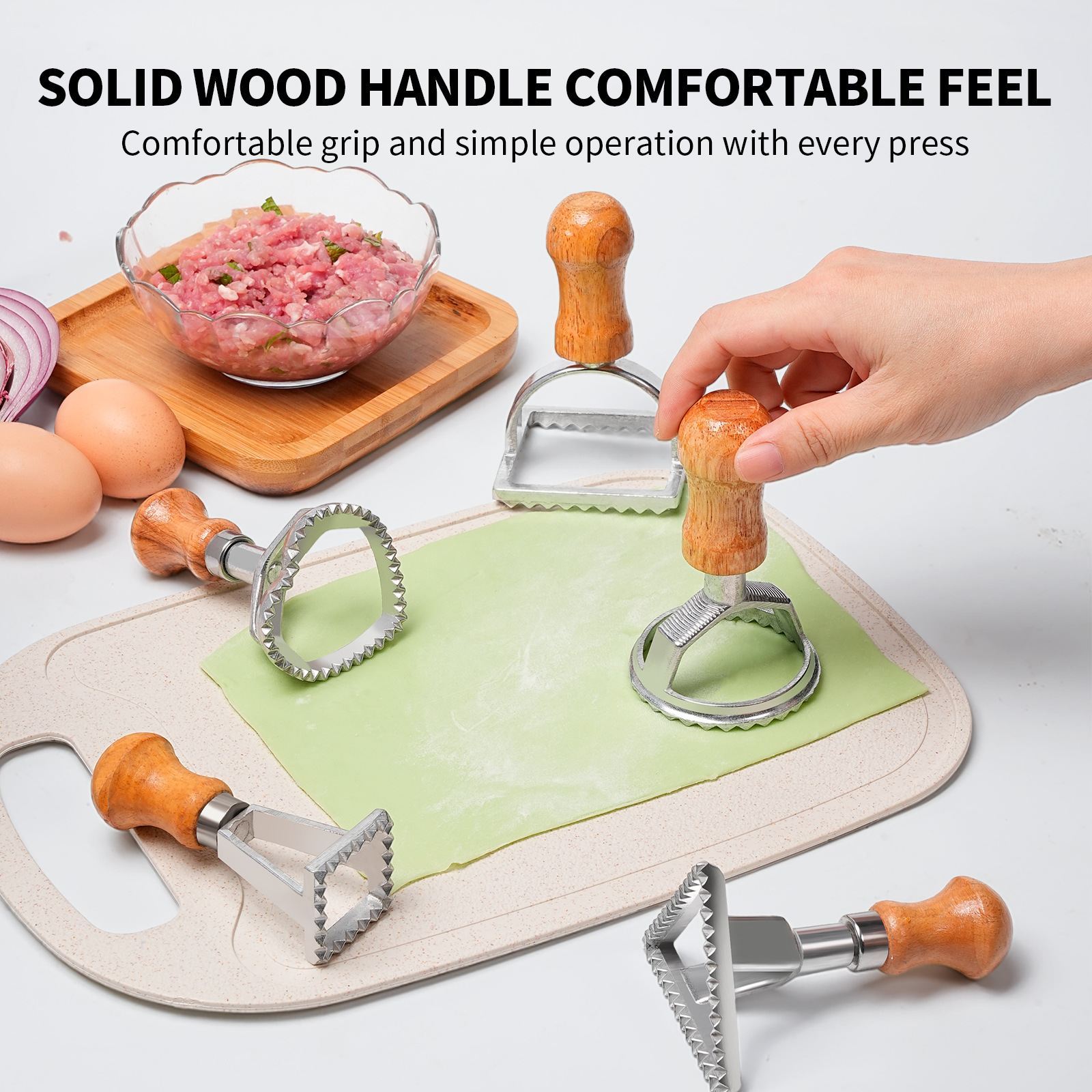 7-Piece Dumpling & Cookie Mold  Ravioli Press & Pastry Cutter, Multifunctional Baking Tool for Home Kitchen - Image 3