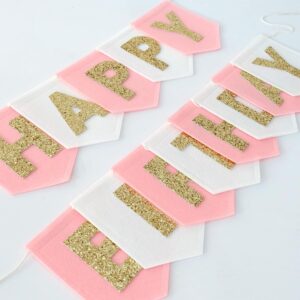Pink gold letters