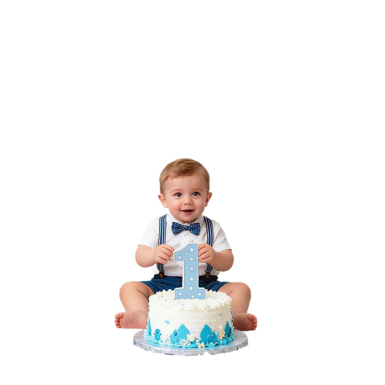 Blue Felt Birthday Banner | Baby 1st Birthday Party Decor - Image 5