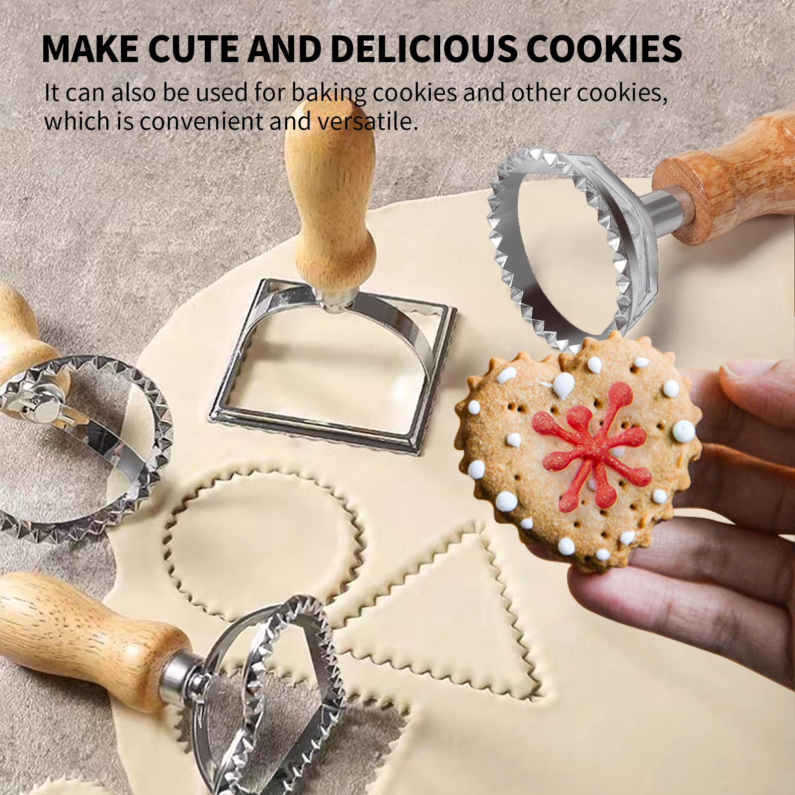 7-Piece Dumpling & Cookie Mold  Ravioli Press & Pastry Cutter, Multifunctional Baking Tool for Home Kitchen - Image 4