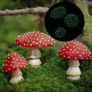 Glow in the Dark Mushroom Garden Set - Luminous Yard Decor