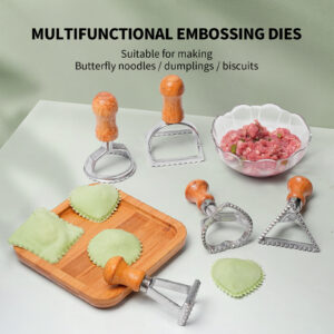 7-Piece Dumpling & Cookie Mold Ravioli Press & Pastry Cutter, Multifunctional Baking Tool for Home Kitchen