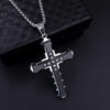 Black + stainless steel chain