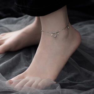 S925 Sterling Silver Bell Anklet
