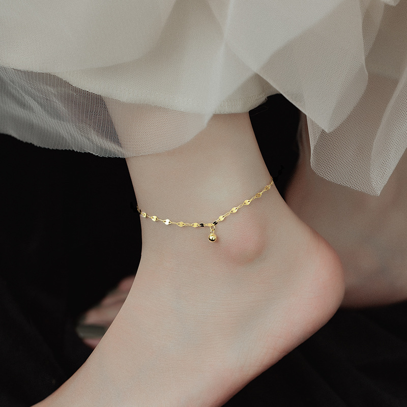 S925 Sterling Silver Beaded Anklet - Image 3