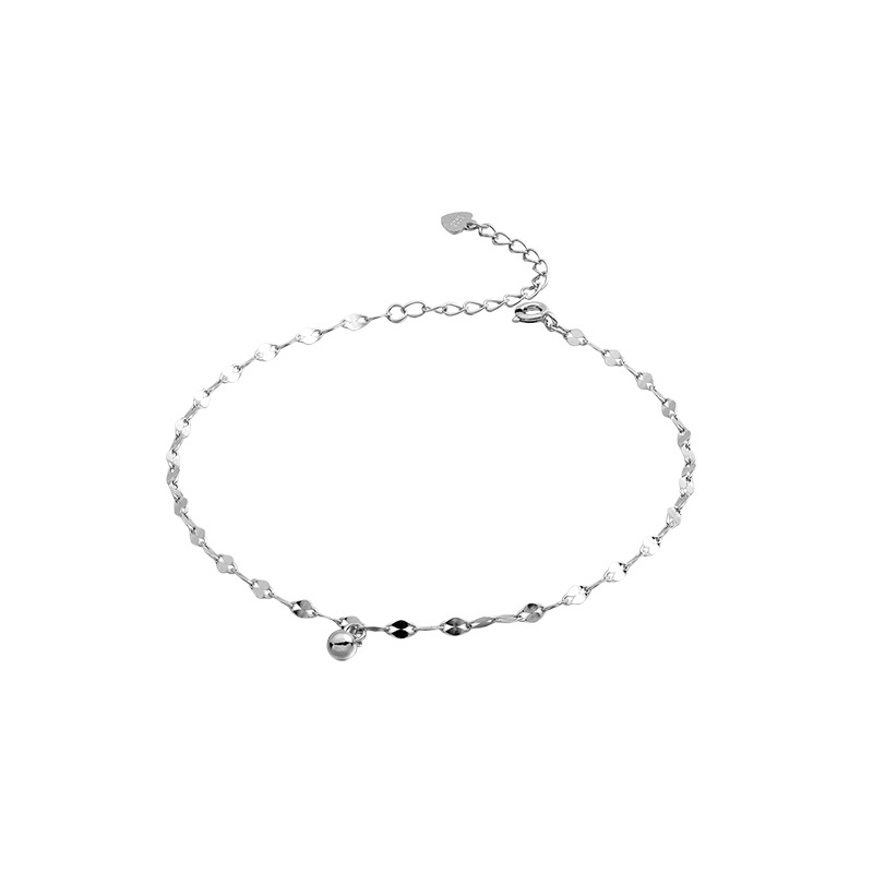 S925 Sterling Silver Beaded Anklet - Image 5