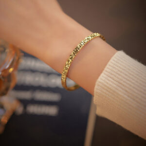 S925 Sterling Silver Glittering Crushed Ice Bracelet