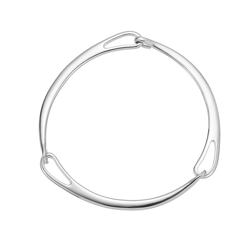 S925 Sterling Silver Minimalist Buckle Bracelet - Image 4