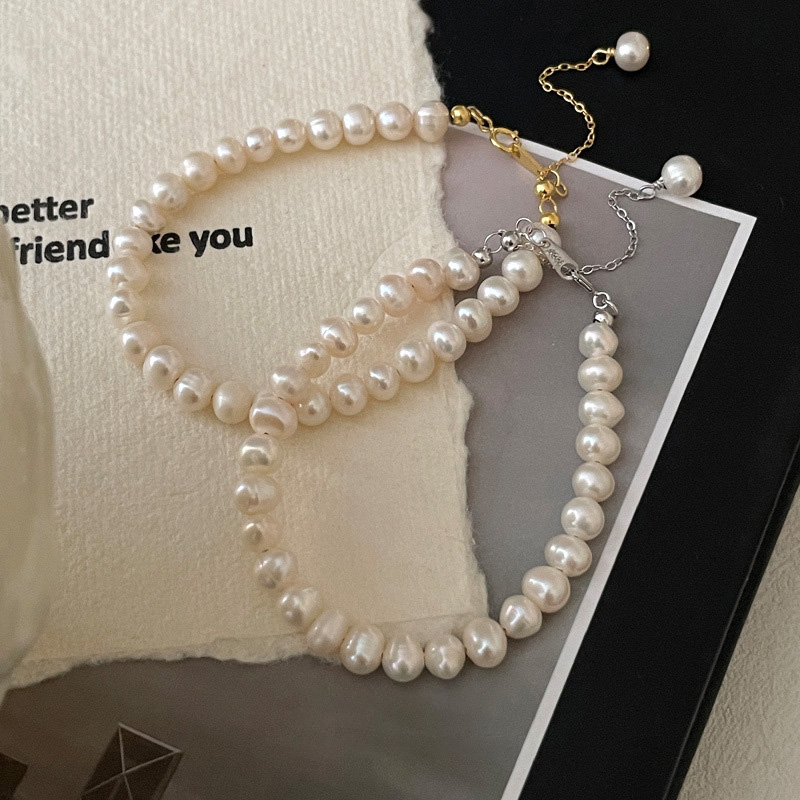 S925 Sterling Silver Natural Freshwater Pearl Bracelet