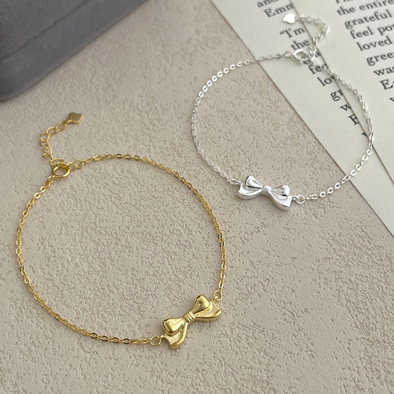 S925 Sterling Silver Bow Bracelet - Image 2