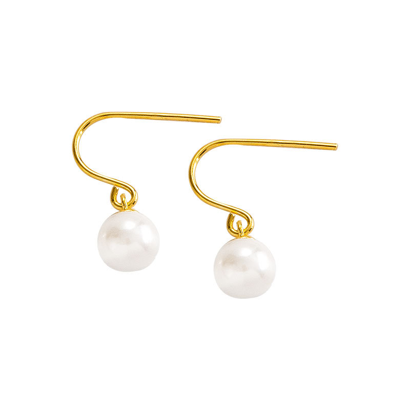 S925 Sterling Silver Vintage Natural Pearl Ear Hooks - Image 3