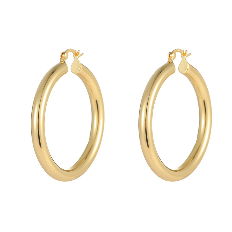 S925 Sterling Silver Large Hoop Earrings - Image 4