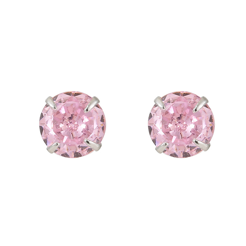S999 Fine Silver Twelve Birthstone Stud Earrings - Image 4