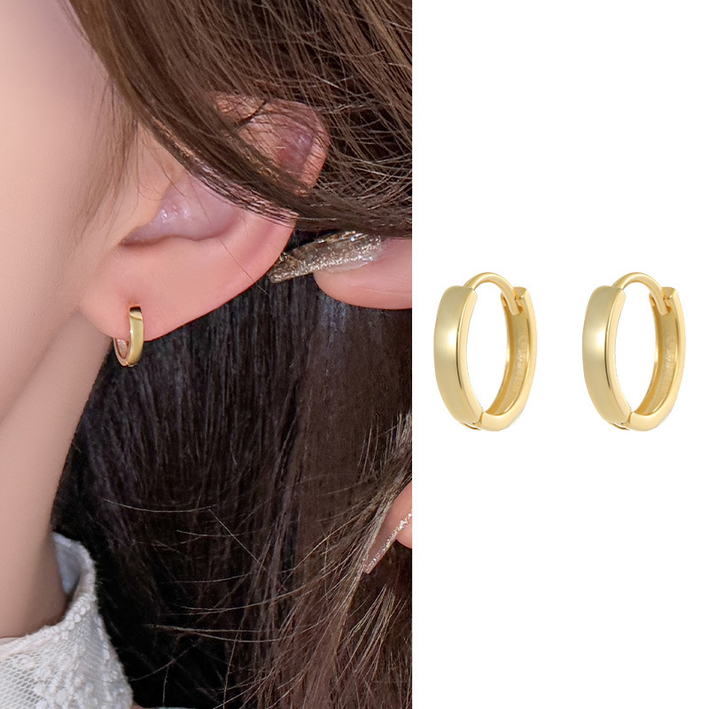 S925 Sterling Silver Polished Hoop Earrings