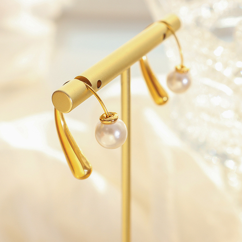 Titanium Steel French Vintage Style Statement Ear Hooks - Image 3