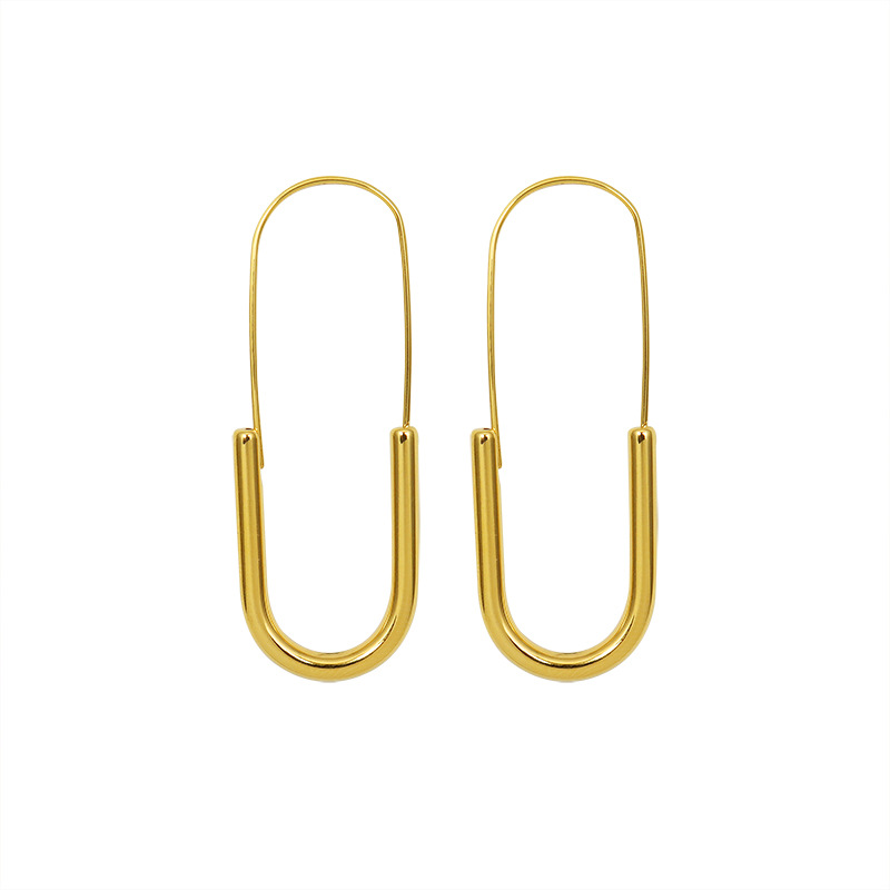 Titanium Steel Long Safety Pin Earrings - Image 5