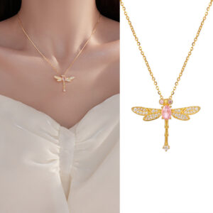 S925 Sterling Silver Dragonfly Pendant Necklace