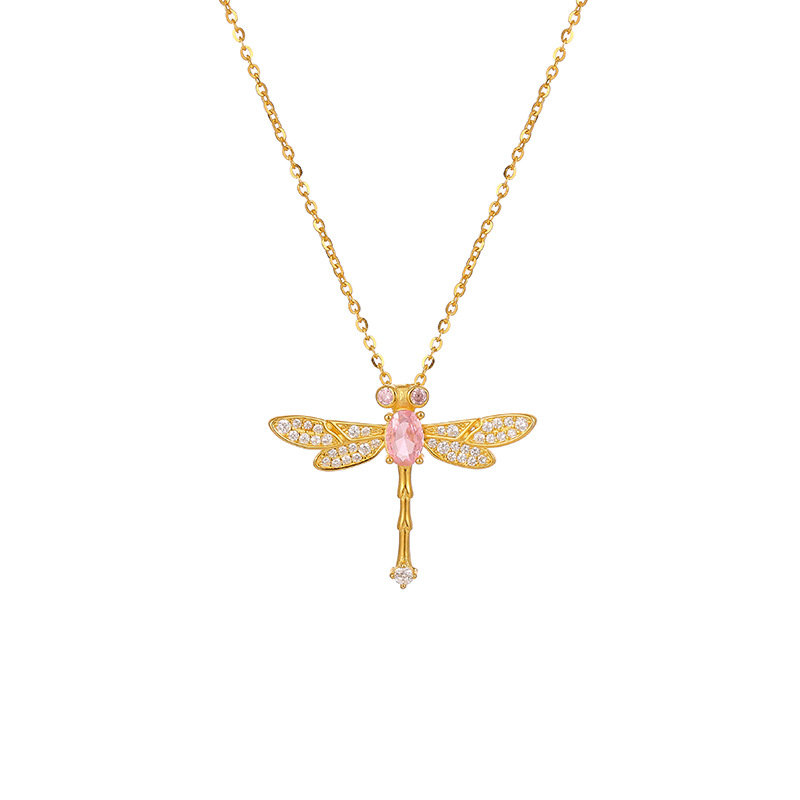S925 Sterling Silver Dragonfly Pendant Necklace - Image 4