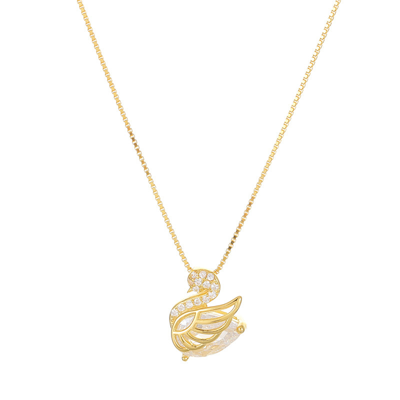 S925 Sterling Silver Small Swan Necklace - Image 4