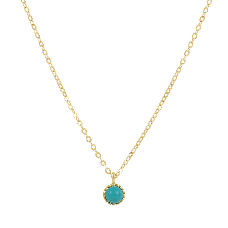 S925 Sterling Silver Turquoise Pendant Necklace - Image 4