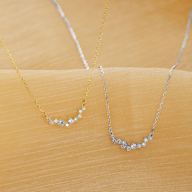 S925 Sterling Silver Inlaid Zircon Star Necklace - Image 2