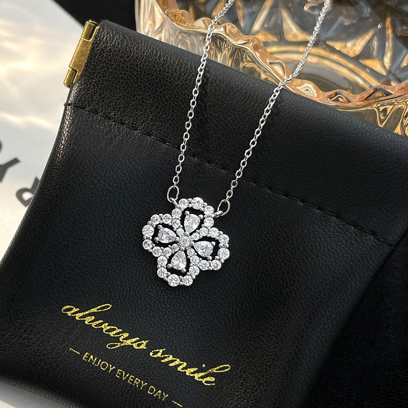 S925 Sterling Silver Four-Leaf Clover Necklace - Image 2