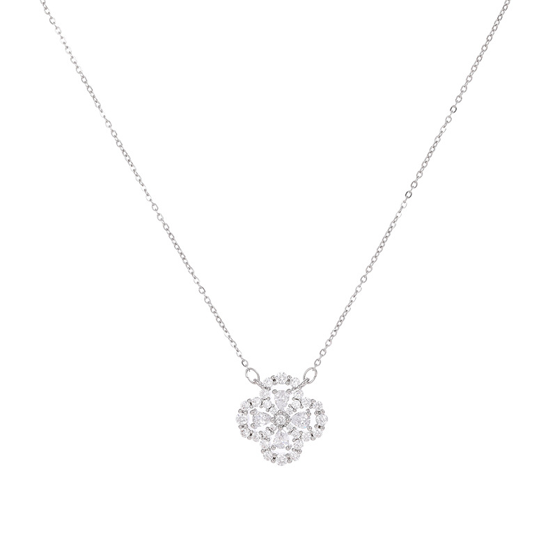 S925 Sterling Silver Four-Leaf Clover Necklace - Image 4