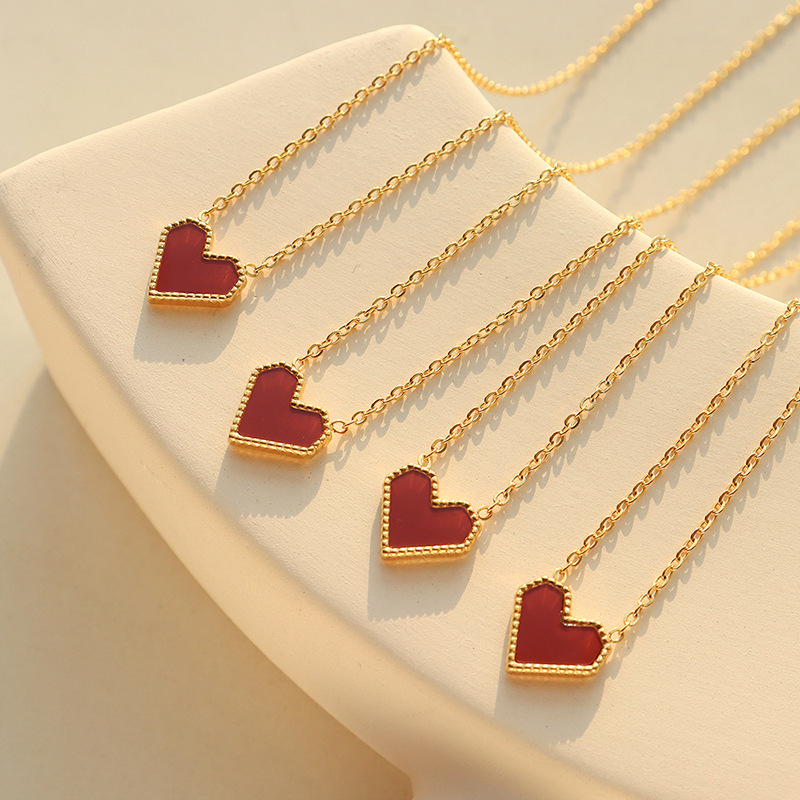 Titanium Steel Heart Pendant Necklace - Image 3