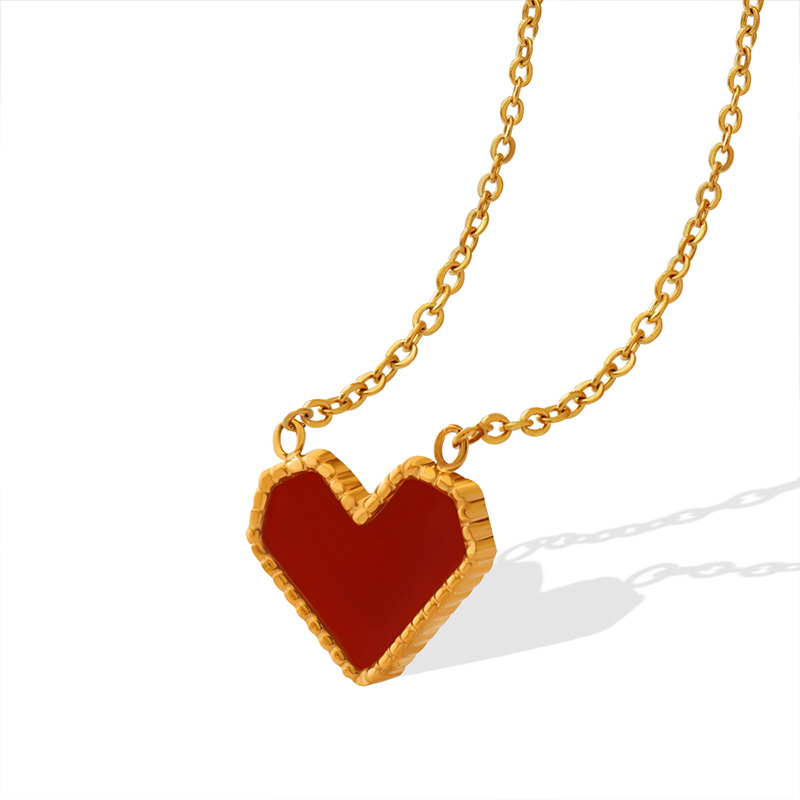 Titanium Steel Heart Pendant Necklace - Image 4