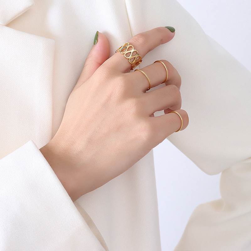 Titanium Steel Minimalist Plain Ring - Image 2